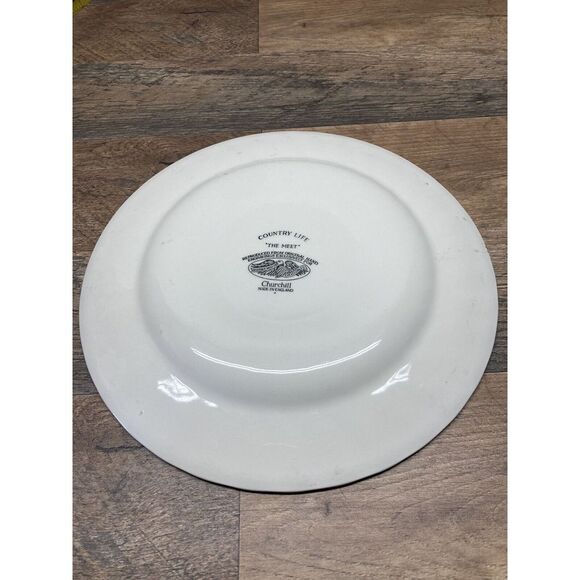 Fox Hunt Hunting‎ Small Dinner Plate Churchill "The Meet" Country Life 9 3/4" - Picture 3 of 4